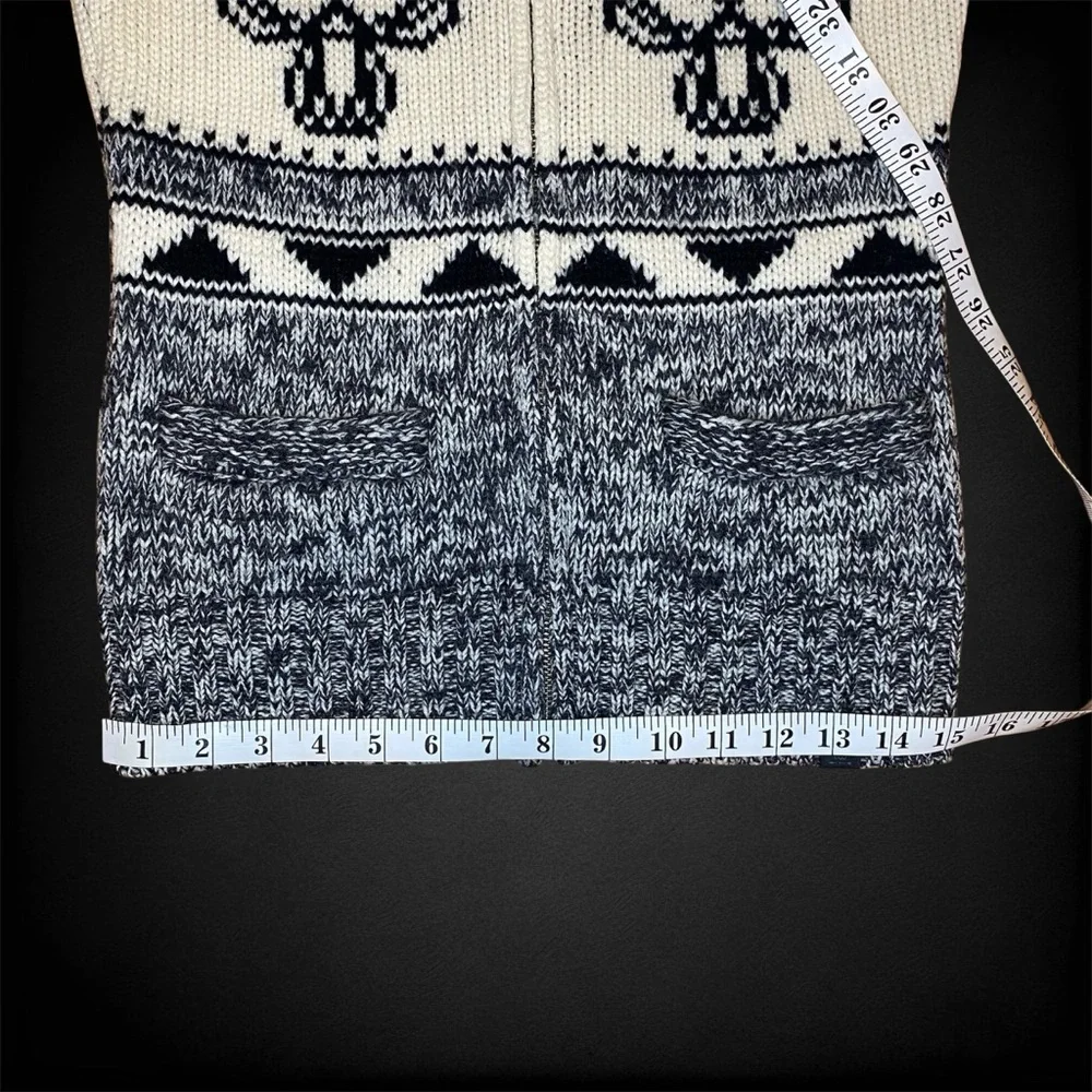 TNA Grey Lambswool Zip Up Sweater - Picture 8 of 9